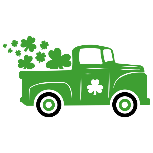 St Patricks Day Green Truck