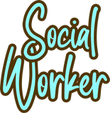 Social Worker Light Blue with Outline Design